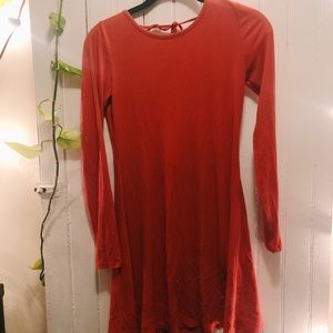 Forever 21 orange open back dress